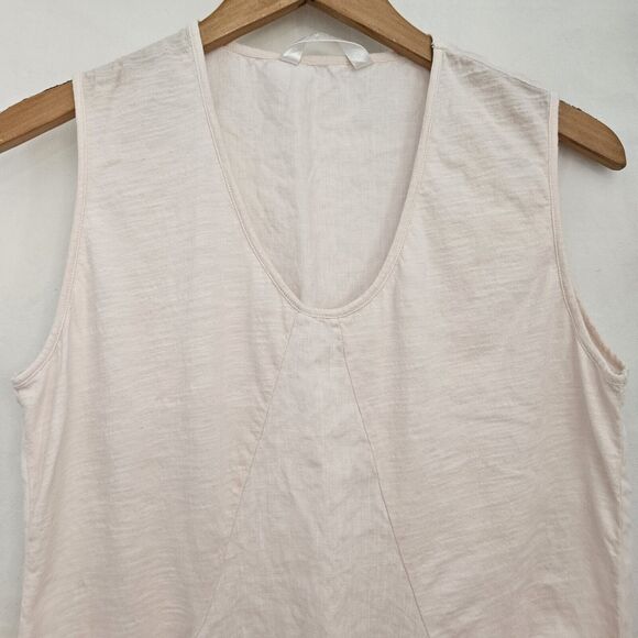 Luna Luz Linen Pink Pocket Dress Womens Size Small Sleeveless Lagenlook# 746 - Picture 2 of 15